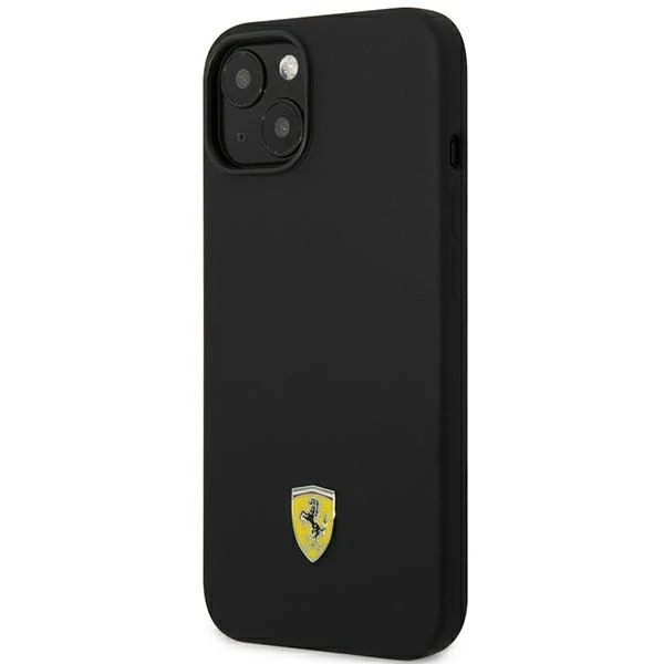 Case for Ferrari FEHCP14MSIBBK for Apple iPhone 14 Plus 6.7" black/black hardcase Silicone Metal Logo