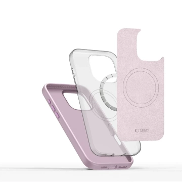 Silikónový obal Etui pre iPhone 16 Pro Max Tech-Protect Pure MagSafe Pink Pearl