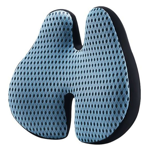 Orthopedic pillow Lumbar memory foam remembering the layout for a chair for a back for a chair for a desk for a car Blue