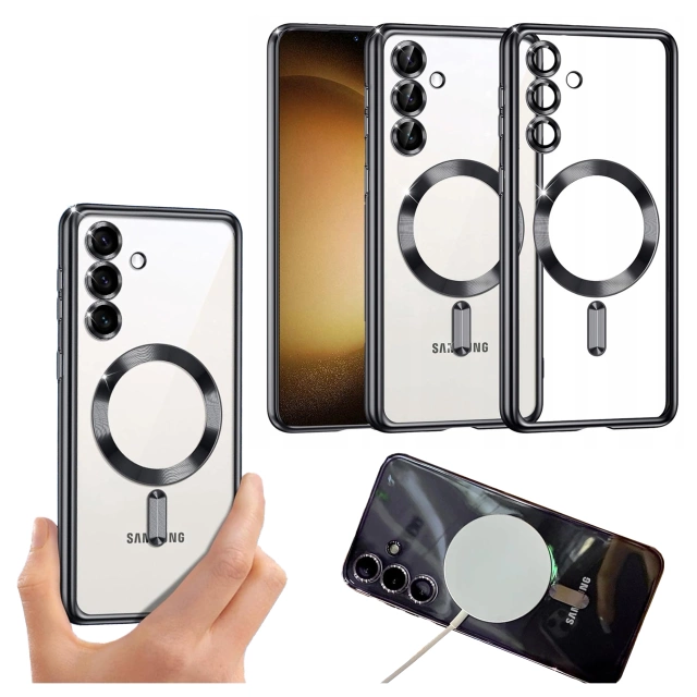 MagSafe Case for Apple iPhone 16 Pro Max Alogy Glamour Luxury Ring Case Gold-Transparent