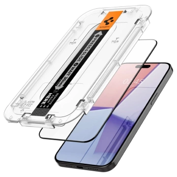 Tempered glass spigen glas.tr "ez fit" fc iphone 15 pro max black