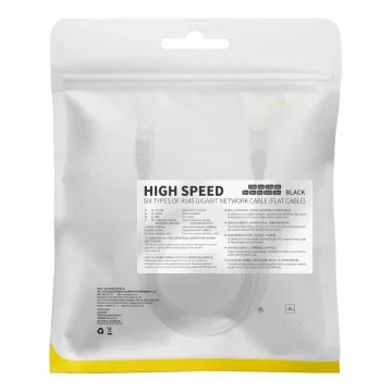 Baseus Speed ​​Six Netzwerkkabel RJ45 1000Mbps 1,5m schwarz (WKJS000001)