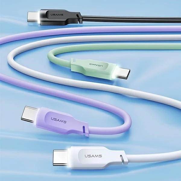 USMAS USB-C auf USB-C PD Schnellladekabel 1,2 m weiß