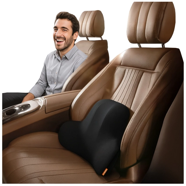 Ergonomický bederní opěrný polštář DR.MEDIC ErgoDrive™ pro automobily, řidiče, spolujezdce, kancelářské židle, herní židle a sedadla