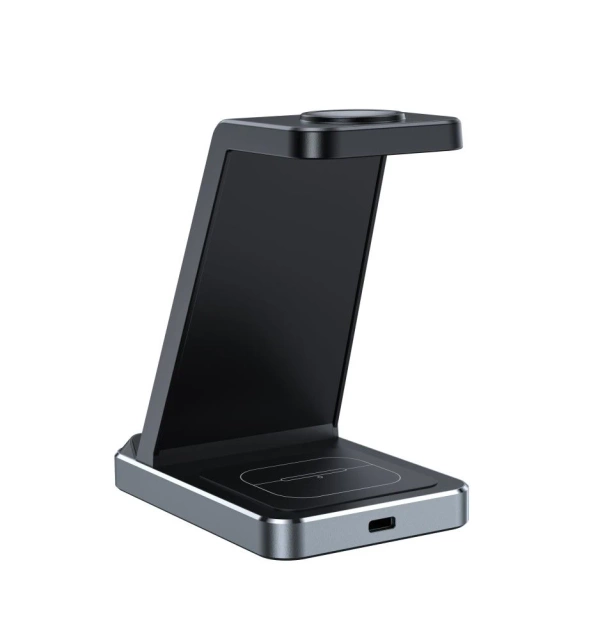 QI Tech-protect indukčná nabíjačka qi15w-a26 3v1 bezdrôtová nabíjačka čierna