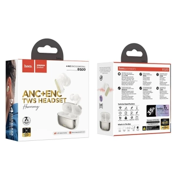 Hoco EQ20 Kabellose Bluetooth-Kopfhörer TWS ANC ENC - Weiß