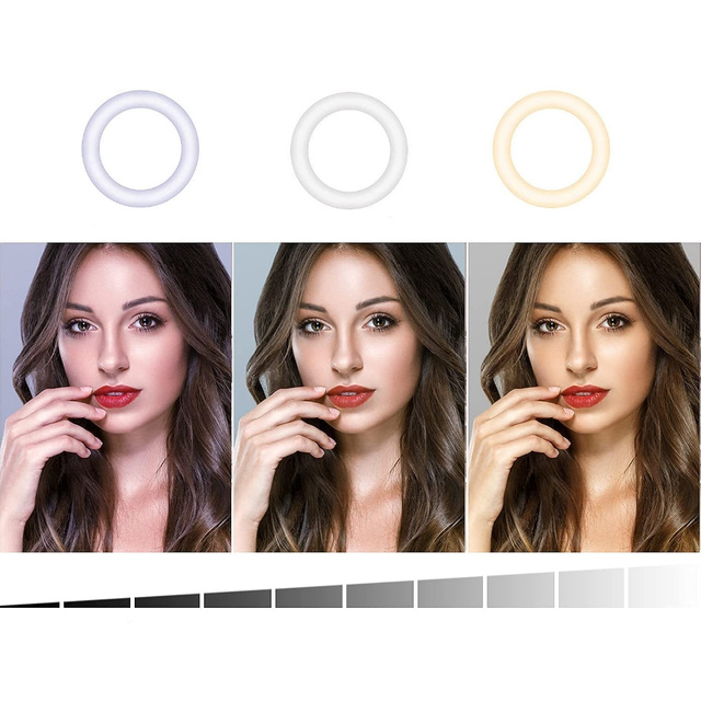 Lampe flexibler Ring Lampe Alogy Clipring für Schreibtisch flexible Universalfernbedienung USB Schwarz