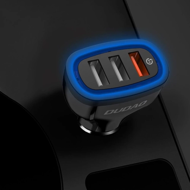 Автомобільний зарядний пристрій Dudao Quick Charge Quick Charge 3.0 QC3.0 2.4A 18W 3x USB білий (R7S білий)