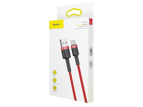 Baseus Cable Cafule USB-C Type C 2A 3m Red-black