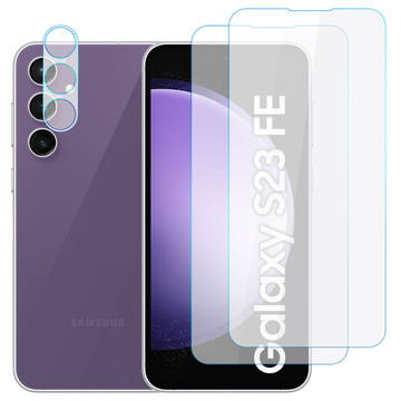 Tempered Glass for Samsung Galaxy S23 FE 2x Screen Protector 1x Camera Lens Lens Pro 9H Alogy Glass Set