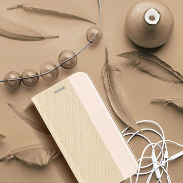 ЧУТЛИВИЙ чохол-книжка для Samsung S25 Edge, золотистий, з підставкою для телевізора, 360°