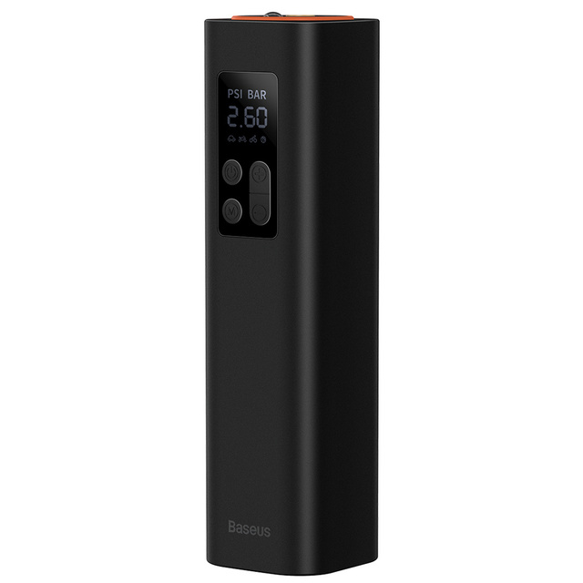 Mini car compressor compressor Baseus Air Pump tire pump LED lamp Black