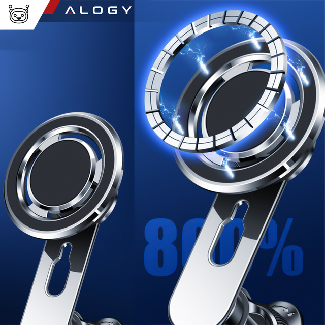 Автотримач MagSafe для iPhone 14 13 12 на решітку Alogy Airvent carholder Black