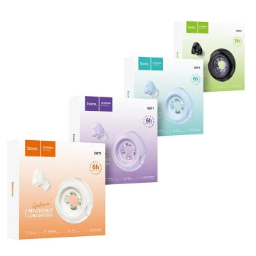 Bezdrátová Bluetooth TWS sluchátka Hoco EW71 - černá s LED diodou