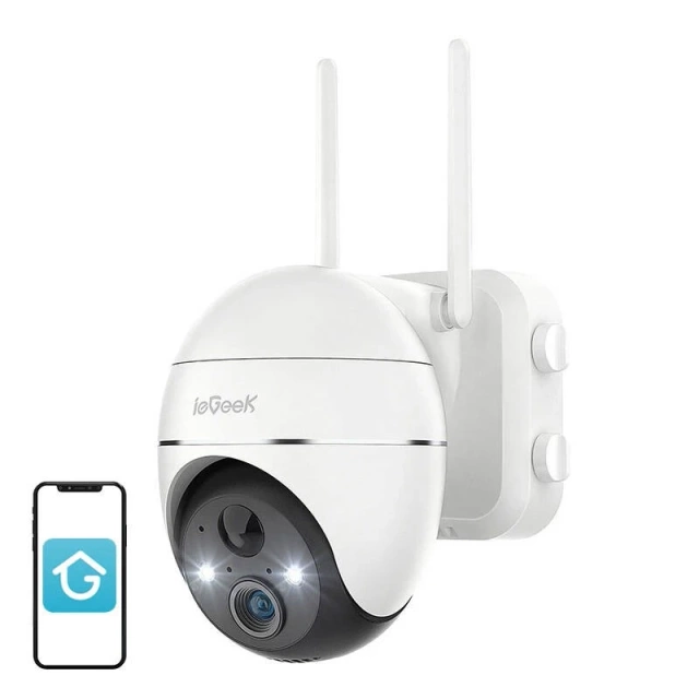 ieGeek Bezprzewodowa kamera zewnętrzna WiFi 3MP ZS-GX1S Biała