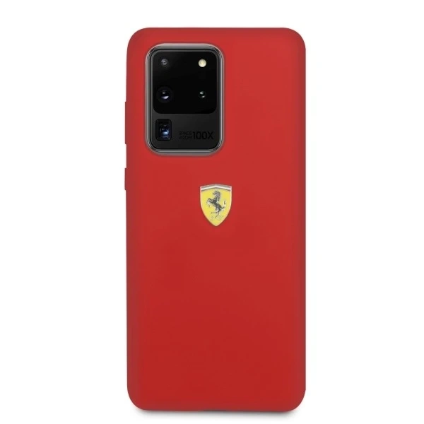 Pouzdro Ferrari Hardcase pro Samsung Galaxy S20 Ultra červené/červené silikonové pouzdro