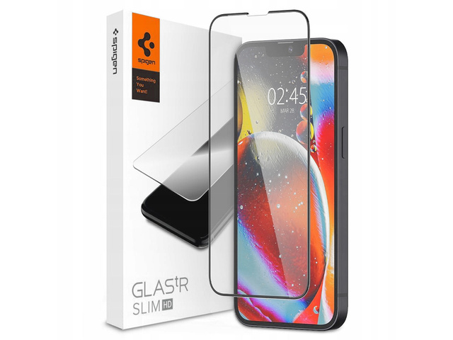 Загартоване скло Spigen Glas.tR Slim FC на чохол для Apple iPhone 13 Mini Black