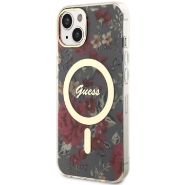 Etui Guess GUHMP14SHCFWSA für iPhone 14 6,1" Hardcase Flower MagSafe