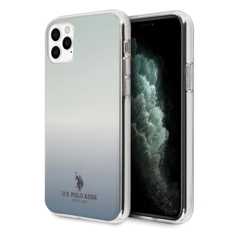 Puzdro na telefón US Polo USHCN65TRDGLB pre Apple iPhone 11 Pro Max modro/modrá kolekcia vzorov s prechodom