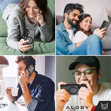 Case for Samsung Galaxy S24 Plus Mag Safe Case MagMat Phone Back Cover Matte Black Glass