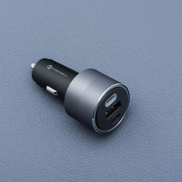 Автомобільний зарядний пристрій Forcell 85 Вт 2xUSB-C USB-A Швидка зарядка