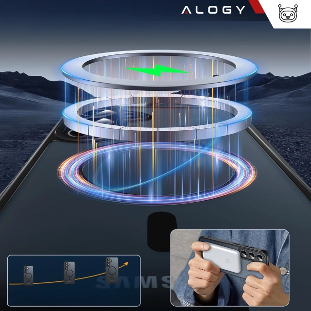 Hülle für Apple iPhone 16 Pro Max Alogy Anti-Shock Hybrid Case für MagSafe Transparent