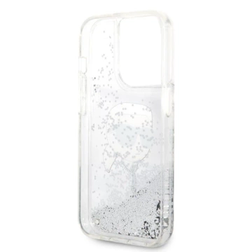 Etui Karl Lagerfeld KLHCP14LLNKHCH na iPhone 14 Pro 6,1" pevné puzdro Glitter Karl Head