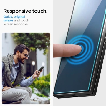 2-balenie tvrdeného skla Spigen Glas.tR „Ez Fit“ pre Samsung Galaxy Z Fold 6 Clear