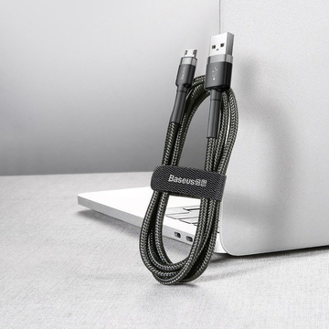 Кабель Baseus Cafule 3 м міцний нейлоновий кабель micro USB 2A сірий