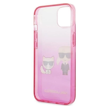 Karl Lagerfeld KLHCP13STGKCP iPhone 13 mini 5,4" pevný obal růžový / růžový Gradient Ikonik Karl