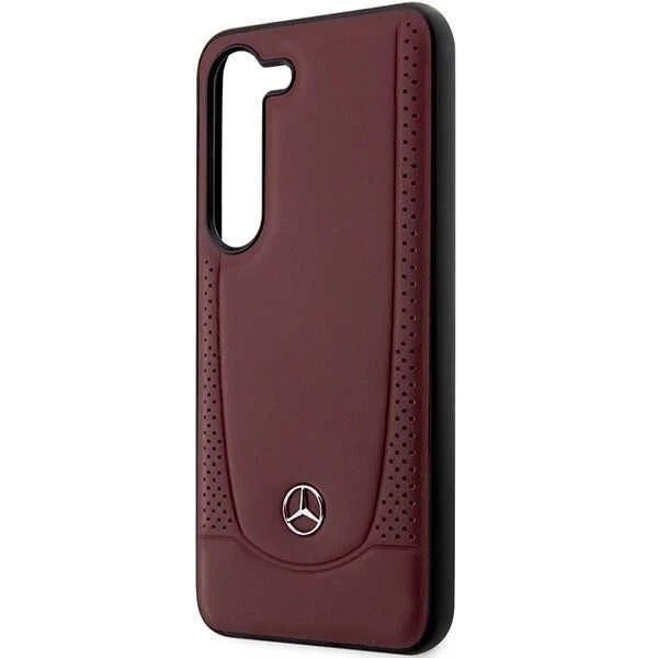 Pouzdro Mercedes Case pro Samsung Galaxy S23 HardCase Leather Urban Bengale červené