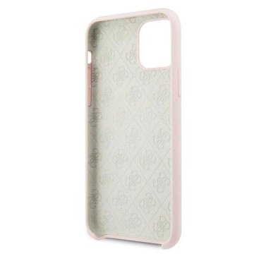 Etui na telefon Guess для iPhone 11 Pro світло-рожевий/яснорожовий твердий чохол Силіконовий 4G тон у тон