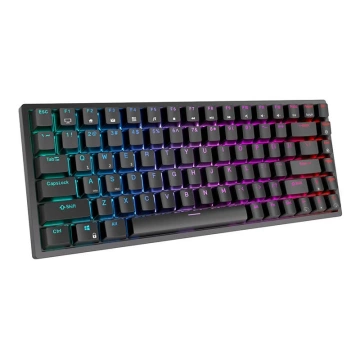 Royal Kludge RK84 RGB mechanische Tastatur, roter Schalter (schwarz)