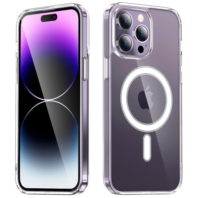 Pouzdro pro iPhone 15 Pro MagSafe Hybrid Case Cover Shock Clear Alogy Transparent