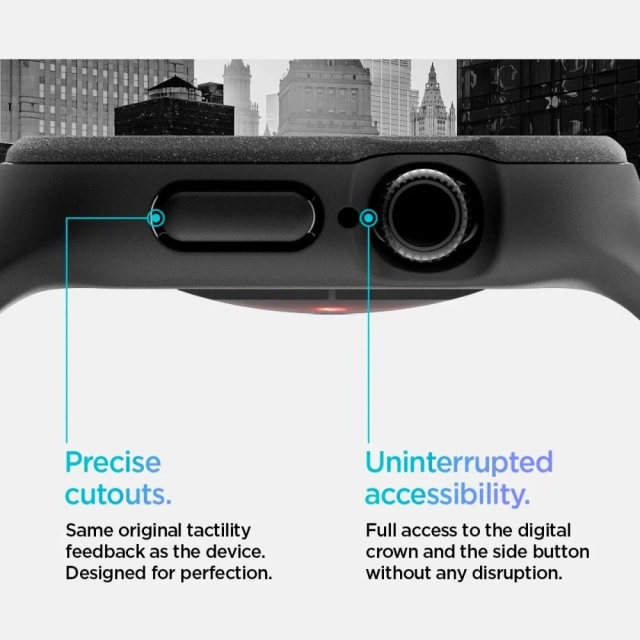 Etui z paskiem Spigen Vault Pro Apple Watch 10 42 mm Czarne