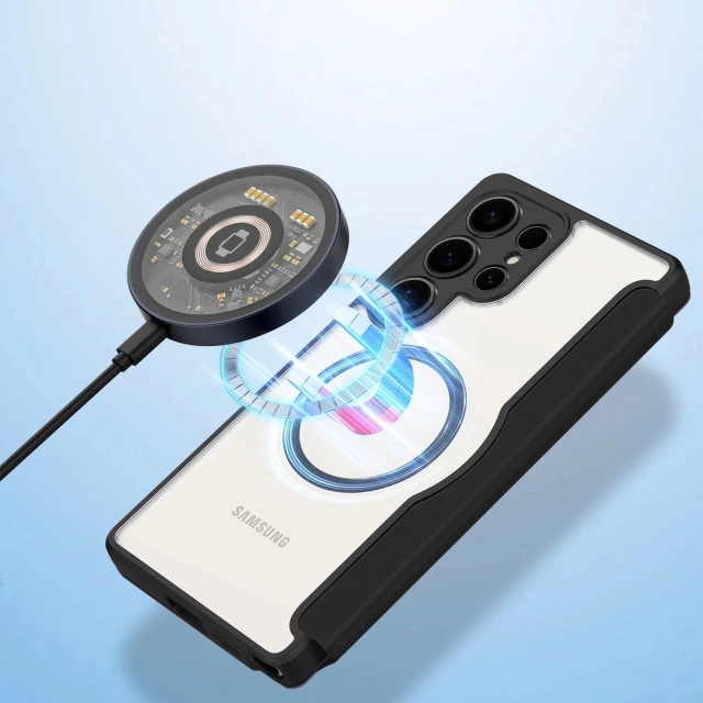 Etui Portfelowe do Samsung Galaxy S25 Ultra Dux Ducis Skin X Pro Czarne