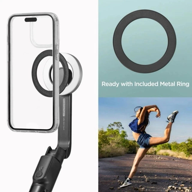 Selfie Stick Stick Stativ Spigen S580W MagSafe Bluetooth Telefonhalter Fotos Fernbedienung Schwarz
