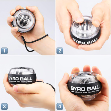 Gyro Ball Alogy loptička na precvičenie zápästia Powerballový grip na posilnenie svalov Gyro Ball Black