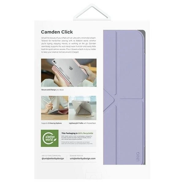 Etui Ochronne do iPad Air 11" (2024) UNIQ Camden Click Fioletowe