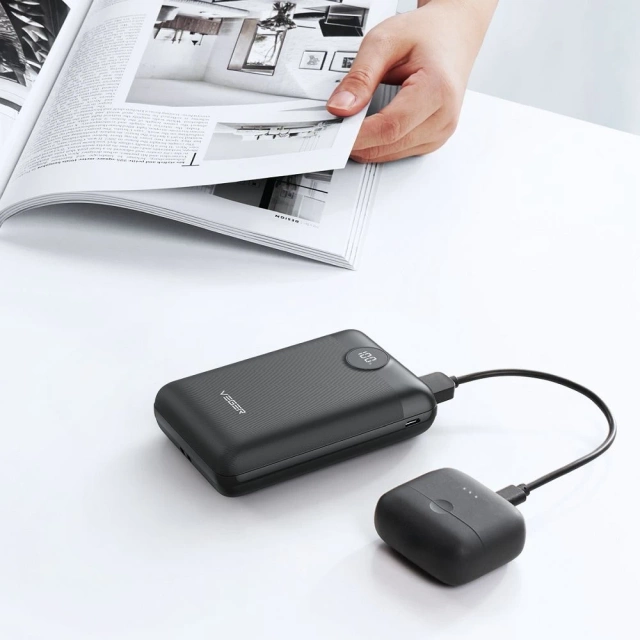 Powerbank Externer Akku (POWER BANK) VEGER S20 - 20.000 mAh LCD Quick Charge PD 22,5 W schwarz (W2053)
