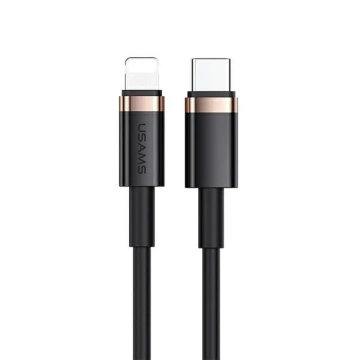 USAMS Kábel U63 USB-C na Lightning 1,2m 20W PD Fast Charge čierny