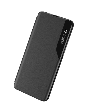 Elegantný flipový kryt Eco Leather View Case s funkciou stojana pre Samsung Galaxy S22 (S22 Plus) modrý