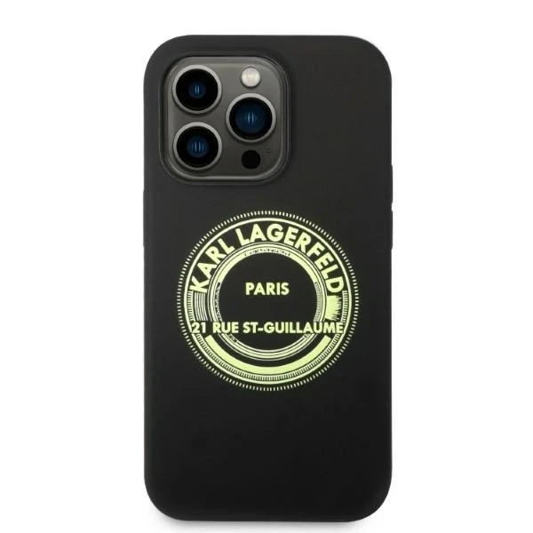 Захисний чохол для телефону Karl Lagerfeld KLHCP14LSRSGRCK для Apple iPhone 14 Pro 6.1" hardcase black/black Silicone RSG