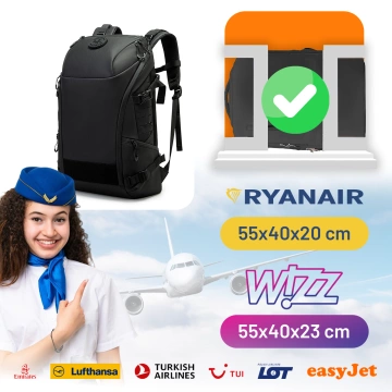 Bange 22L wasserdichter Rucksack für Laptops bis 15,6 Zoll – Geräumig und komfortabel, robust und atmungsaktiv, ideal für Stadt und Reisen, Arbeit und Flugreisen, Unisex – Schwarz