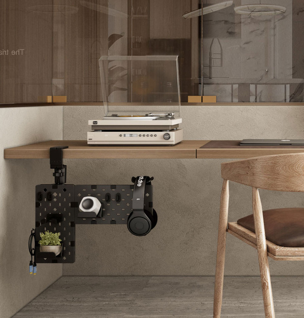 Перфорована дошка Настільний органайзер для настільної підставки для навушників Кабелі GamePad Чорний