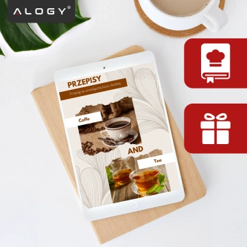 Thermal mug 420 ml with a handle and lid for coffee, tea, steel, cold and hot drinks, Alogy Black