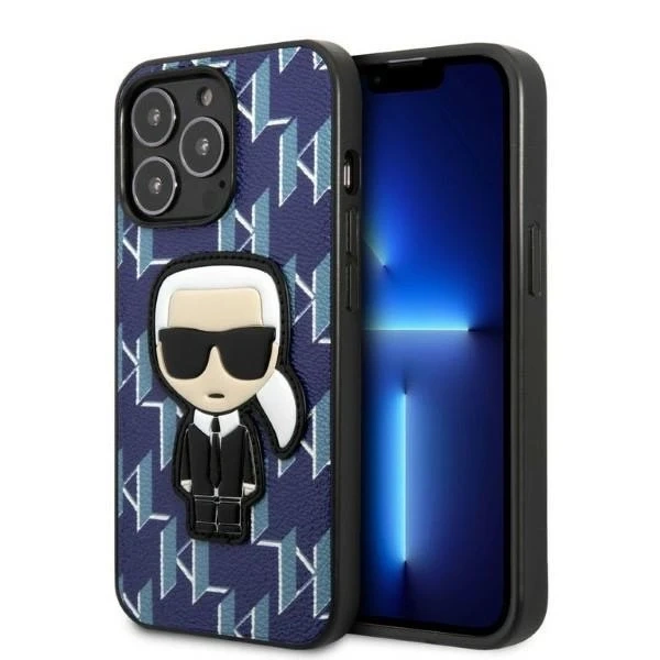 Etui Karl Lagerfeld KLHCP13XPMNIKBL pre iPhone 13 Pro Max 6,7" pevné puzdro Monogram Ikonik Patch