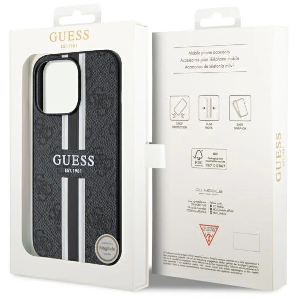 Etui Guess GUHMP13XP4RPSK pro iPhone 13 Pro Max 6,7" pevný obal 4G Printed Stripes MagSafe