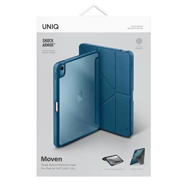 UNIQ etui Moven iPad Air 10.9 (2022/2020) Antimikrobiální niebieski/carpi blue