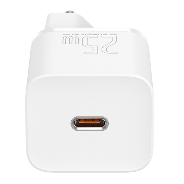 Baseus Super Si USB-C Typ C PD 25W bílá nabíječka napájecího adaptéru